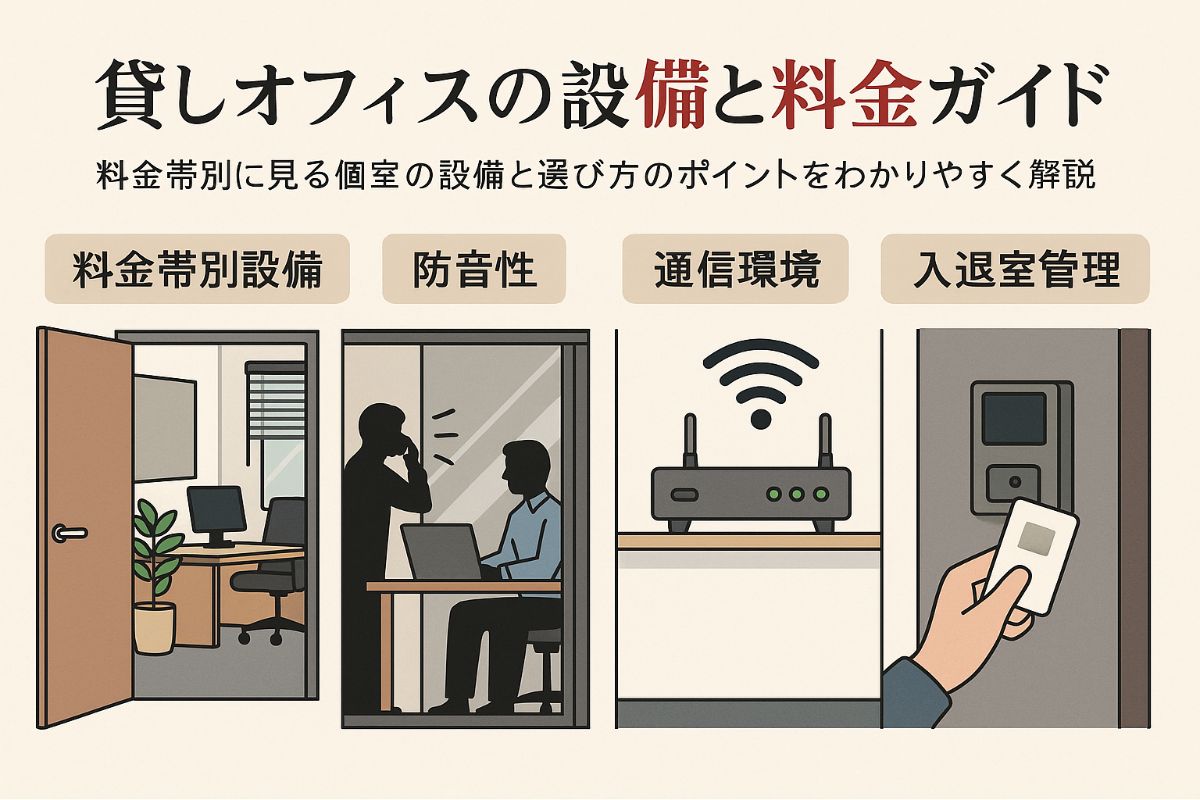 貸しオフィスの料金や個室設備を選ぶためのおすすめガイド