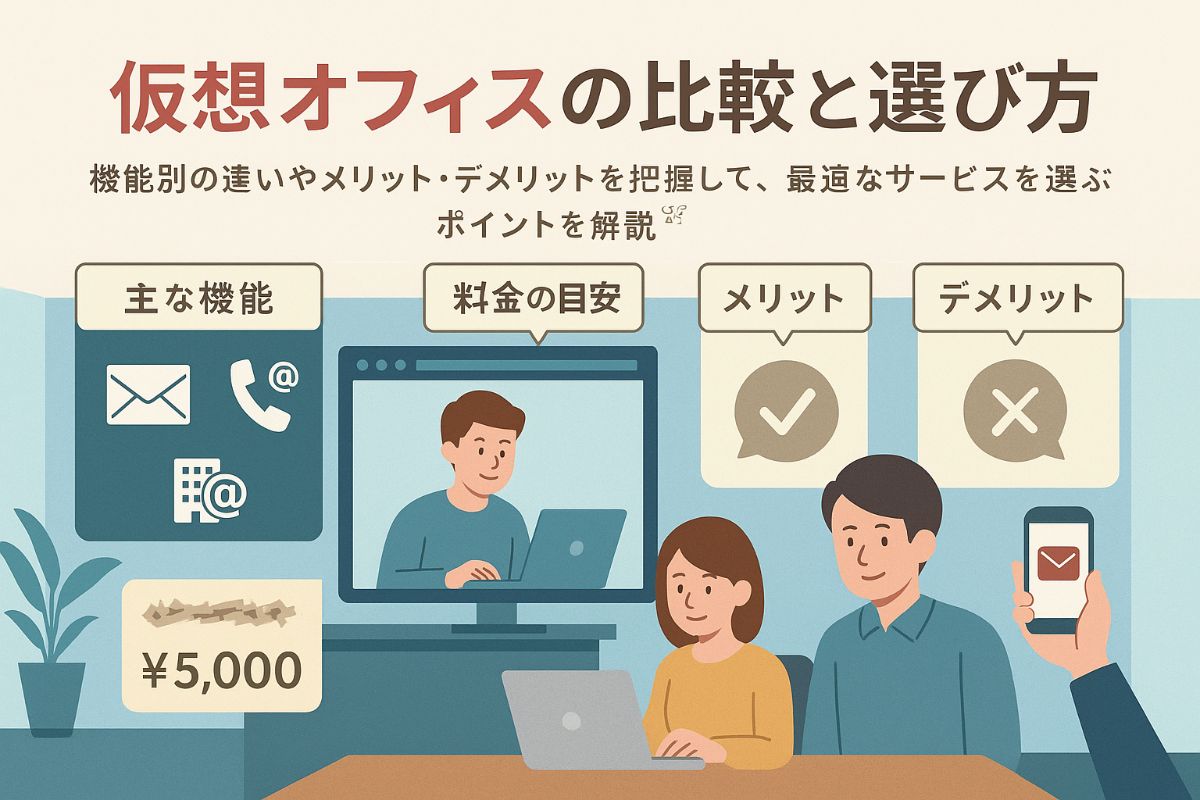 仮想オフィスの選び方と比較ガイド！主な機能と利点・扱い方を徹底解説