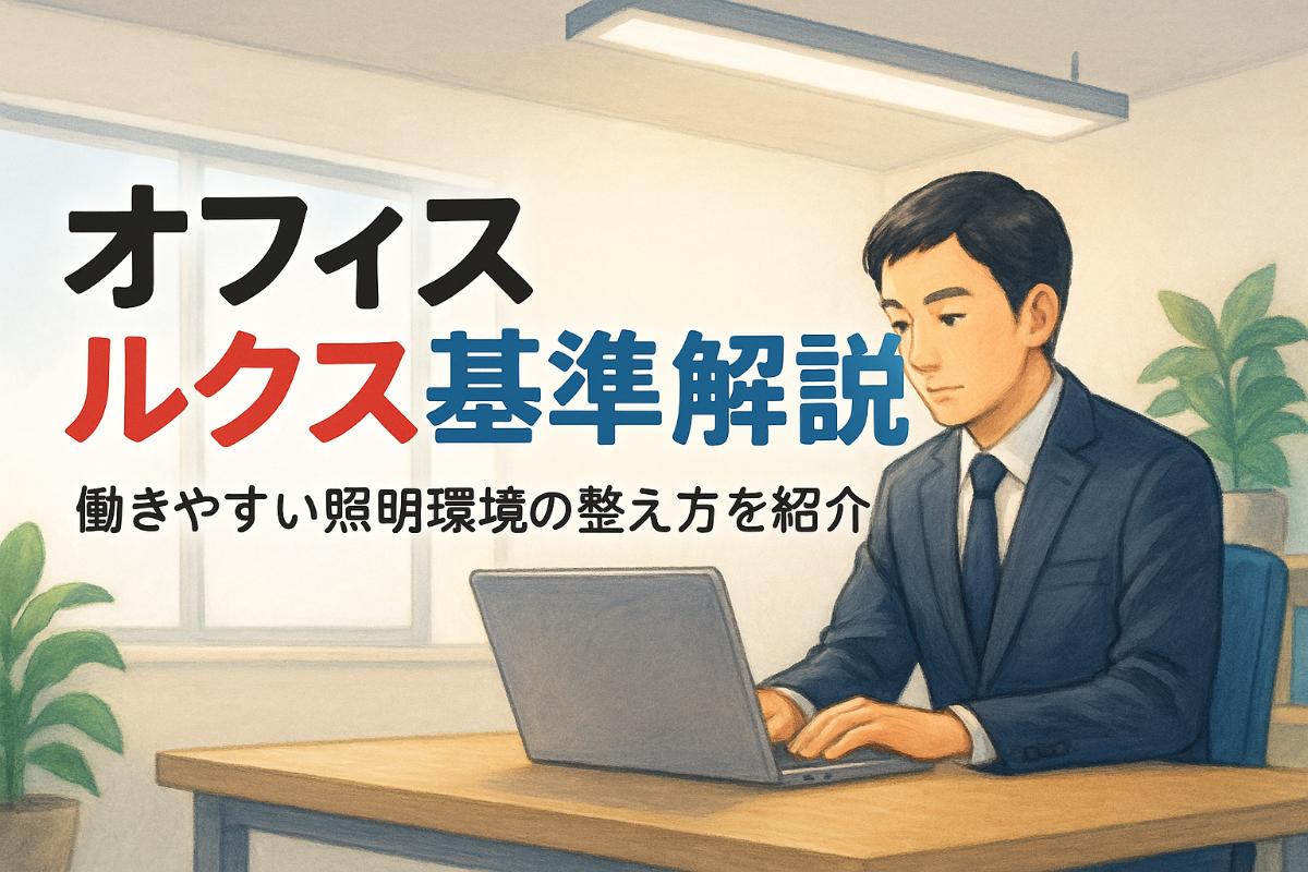 オフィスにおけるルクスの基準や照度管理を徹底解説！健康と生産性を高める照明の選び方