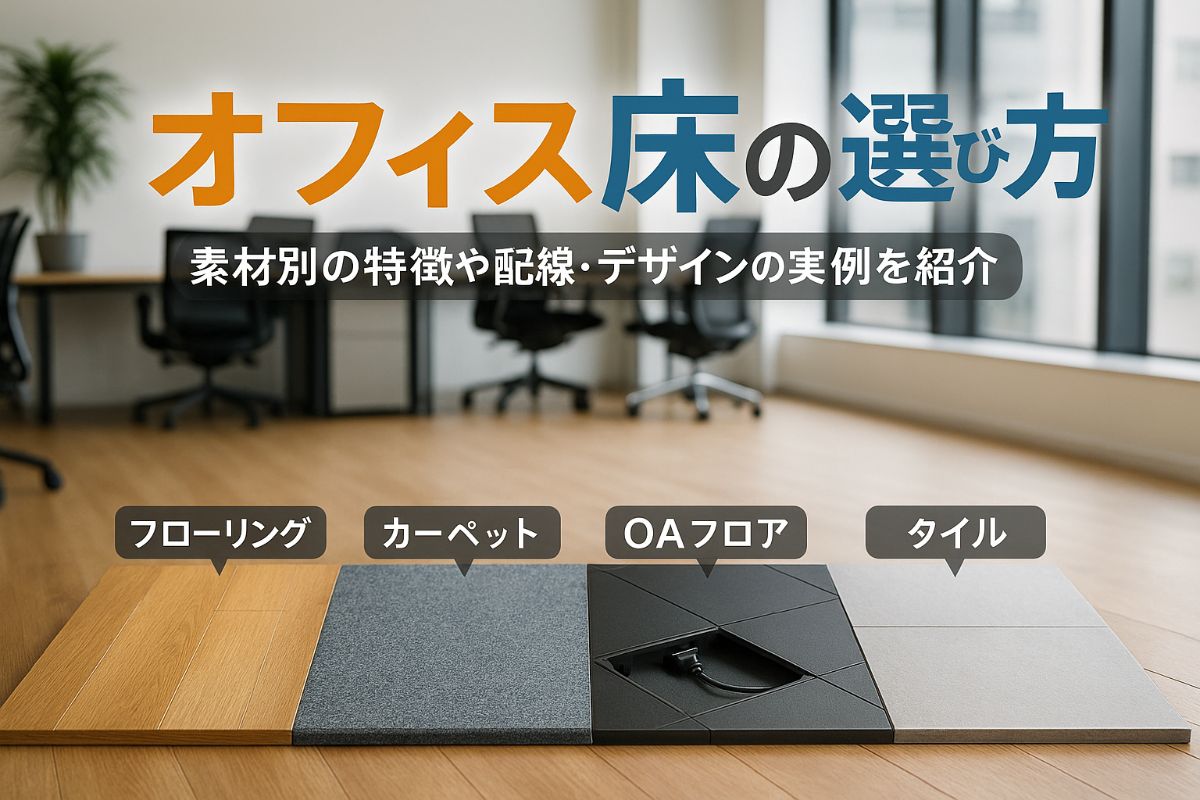 オフィスの床の種類と選び方徹底解説！素材別メリットや配線・デザイン事例も紹介