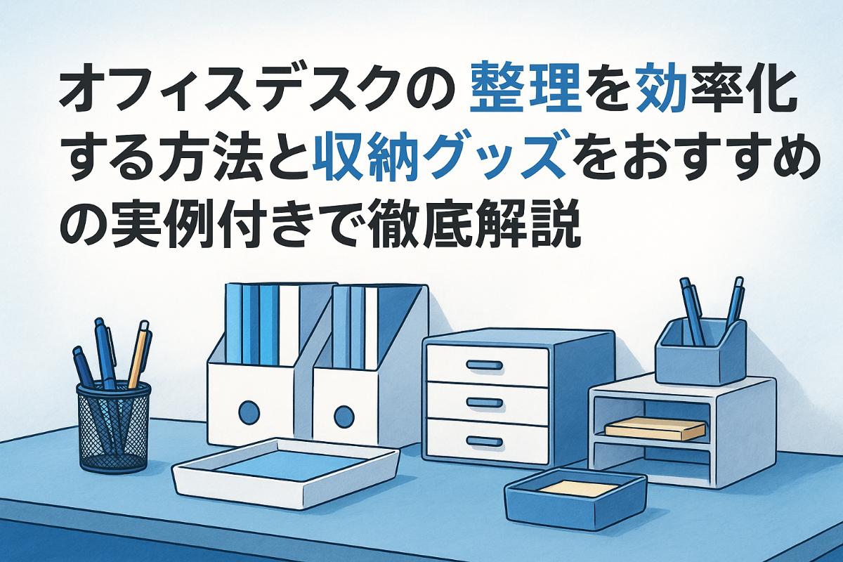 オフィスデスクの整理を効率化する方法と収納グッズをおすすめの実例付きで徹底解説