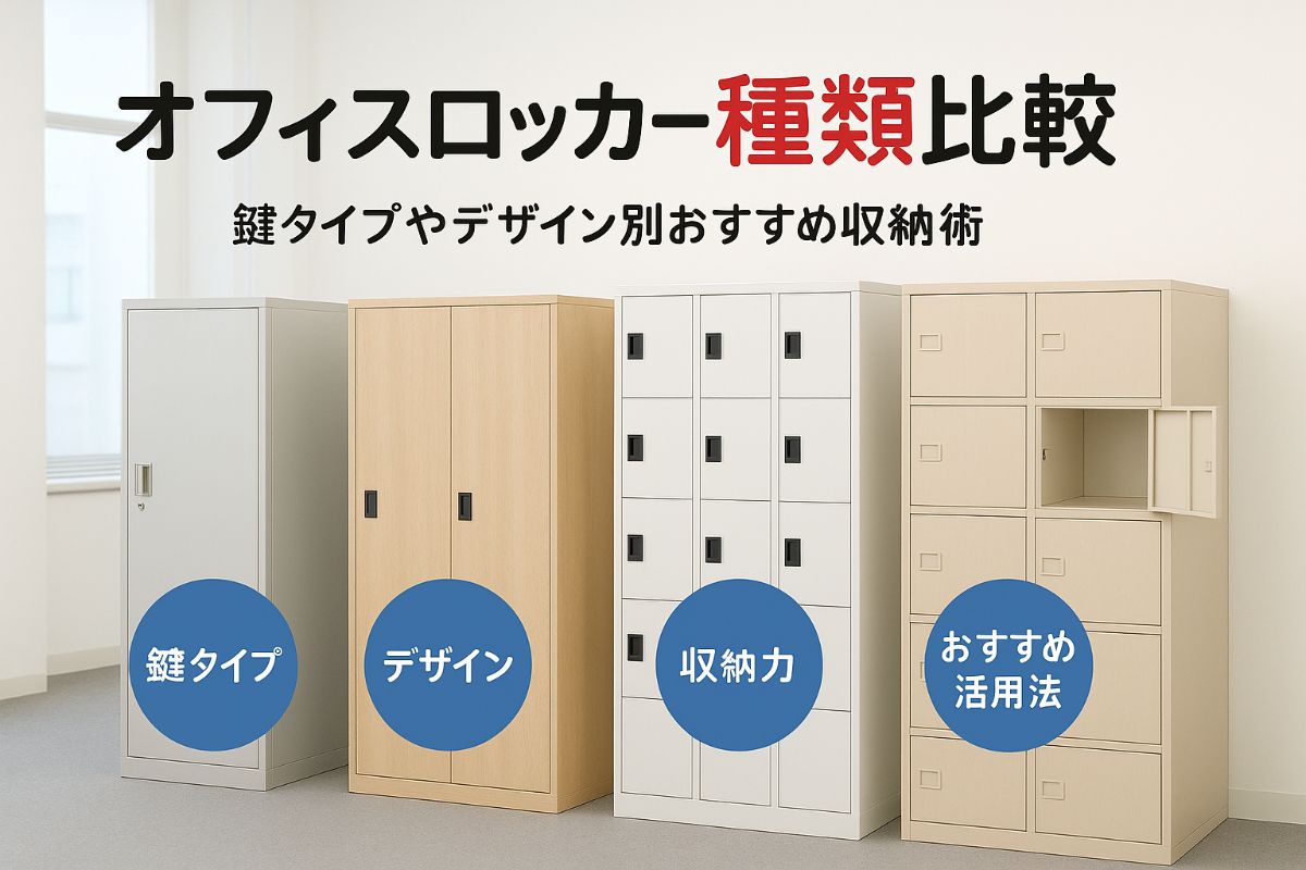 オフィスロッカーの種類と選び方比較｜鍵タイプやデザイン別おすすめ収納術