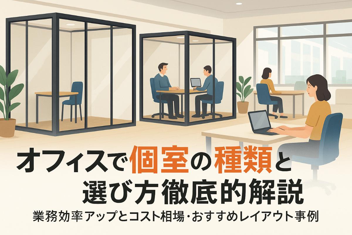 オフィスで個室の種類と選び方徹底解説｜業務効率アップや費用相場・おすすめレイアウト事例