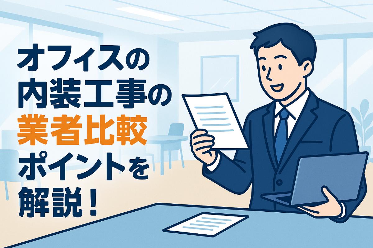 オフィスの内装工事の業者比較ポイントを解説！