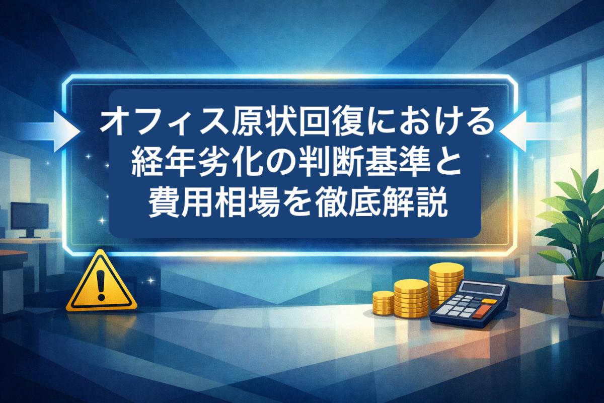 オフィス原状回復における経年劣化の判断基準と費用相場を徹底解説