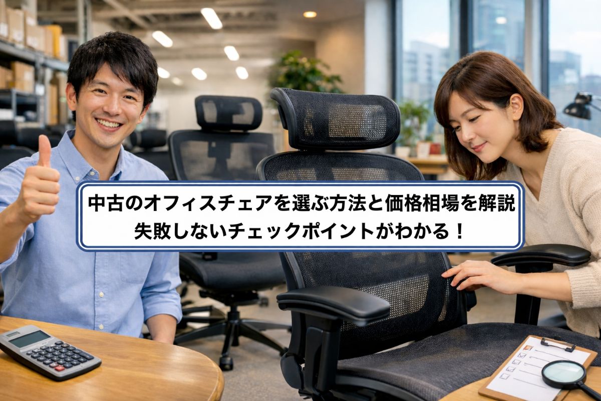 中古のオフィスチェアを選ぶ方法と価格相場を解説・失敗しないチェックポイントがわかる!
