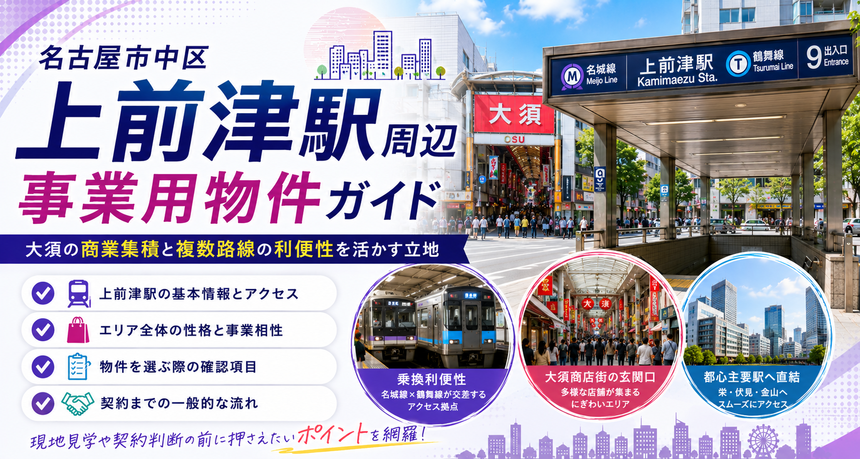 上前津駅周辺のオフィス・事業用物件ガイド|名古屋市中区